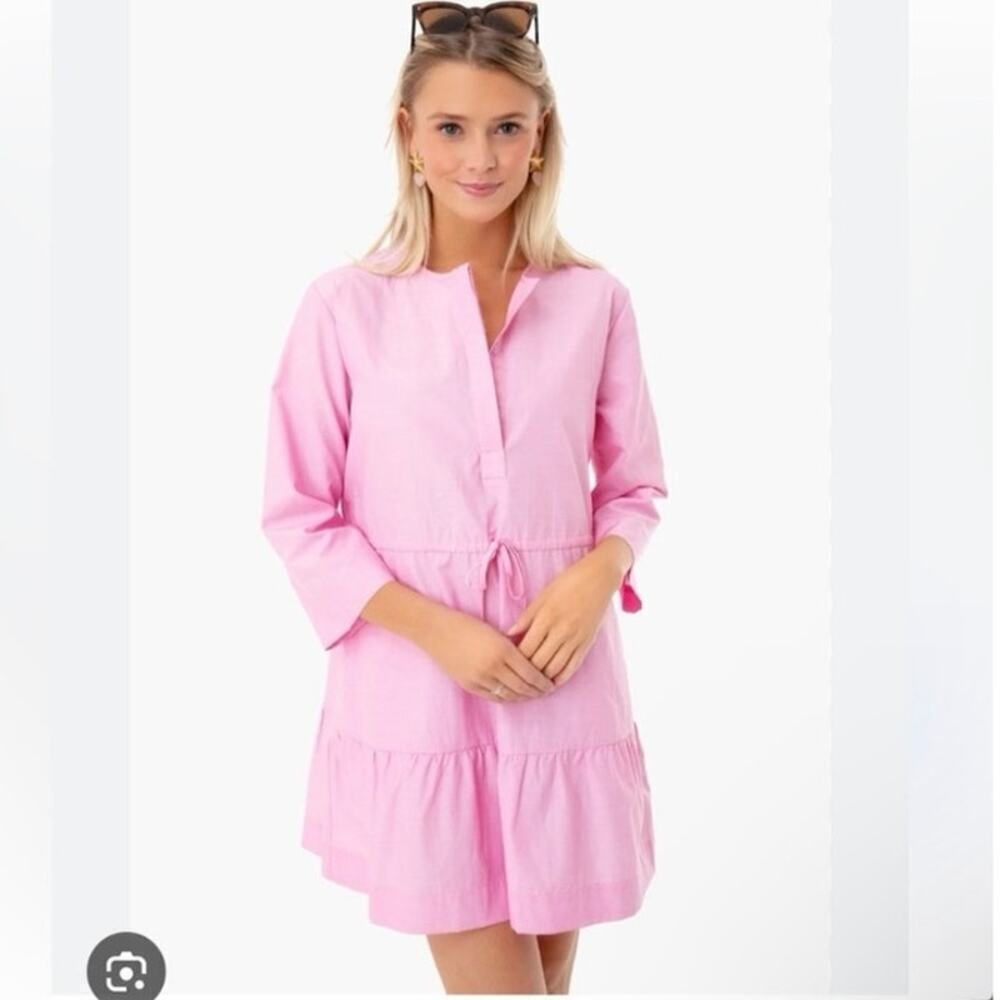 Tuckernuck Pomander Place Pink Lucy Tiered Mini Dress